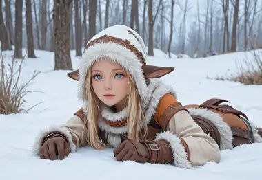 КДПВ сгенерирована по запросу «(yard) is (sequel) in winter fantasy style, detailed eyes»