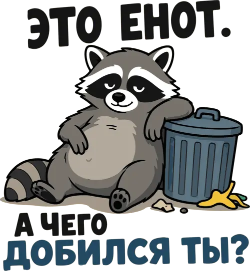 «Это енот. А чего добился ты?»