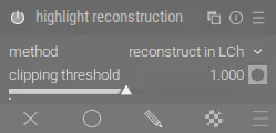 Модуль «highlight reconstruction»