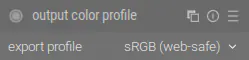 Модуль «output color profile»