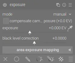 Модуль «exposure» / ручной режим Модуль «exposure» / ручной режим