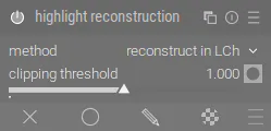 Модуль «highlight reconstruction» Модуль «highlight reconstruction»