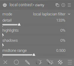 Модуль «local contrast» Модуль «local contrast»